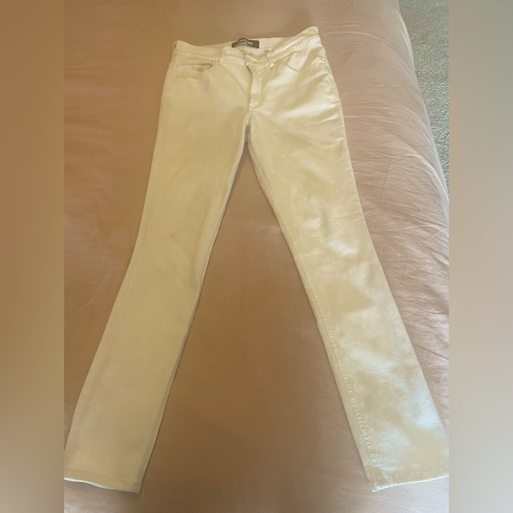 Express White high rise skinny jeans